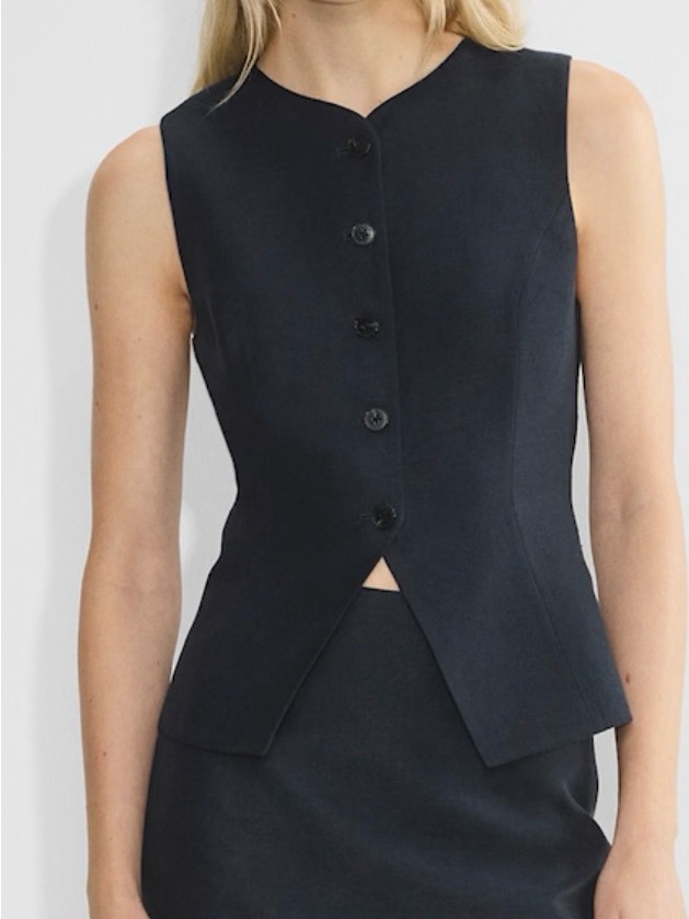 Aritzia Wilfred Navy Blue Vest, Size 4